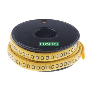 RS PRO Slide-On Cable Marker Black Pre-printed "O" for 3.5-7 mm Cable 5 mm Length 812-1155