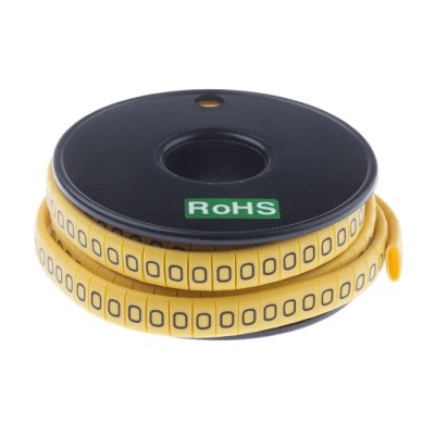 RS PRO Slide-On Cable Marker Black Pre-printed "O" for 3.5-7 mm Cable 5 mm Length 812-1155