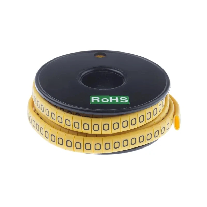 RS PRO Slide-On Cable Marker Black Pre-printed "O" for 3.5-7 mm Cable 5 mm Length 812-1155