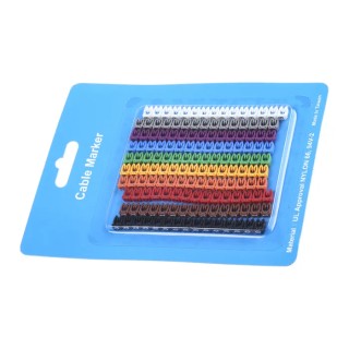 RS PRO Clip-On Cable Marker Yellow Pre-Printed 0-9 Black Polyamide 66 2.8mm x 5.5mm 812-1219