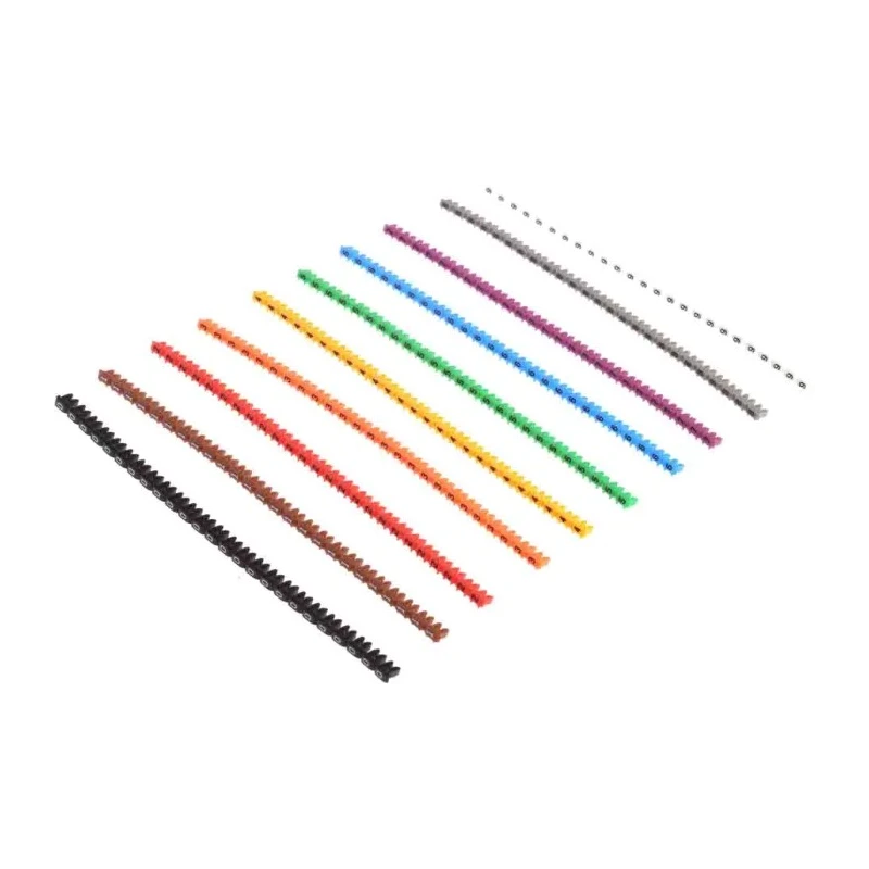 RS PRO Clip-On Cable Marker, Yellow, Pre-printed 0-9 Black 812-1231