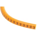 RS PRO Snap-On Pre-Printed Cable Marker, Orange and Black, Suitable for 4 mm to 5 mm Cable Diameter, Polyamide 6 812-1408