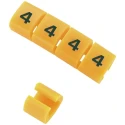 RS PRO Snap-On Cable Marker, Black, Pre-Printed 'U', Orange Polyamide 6, 4-5 mm Cable, Model 812-1492