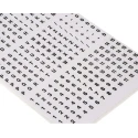 RS PRO Self-Adhesive Cable Marker White Pre-printed +, /, A to Z, 0 to 15 812-1537