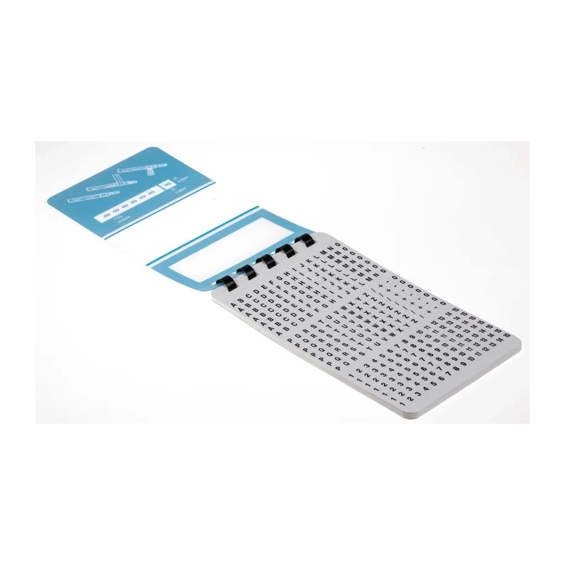 RS PRO Self-Adhesive Cable Marker White Pre-printed +, /, A to Z, 0 to 15 812-1537