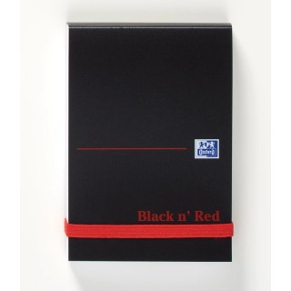 Black n Red A7 Headbound Hard Cover Notepad 192 Plain Sheets 100080540