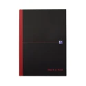 Black n Red A4 Casebound Hard Cover Notepad, 192 Ruled Sheets 100080446