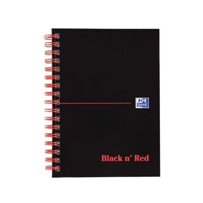 Black n Red A6 Wirebound Hard Cover Ruled Notepad 140 Sheets 100080448