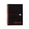Black n Red A6 Wirebound Hard Cover Ruled Notepad 140 Sheets 100080448