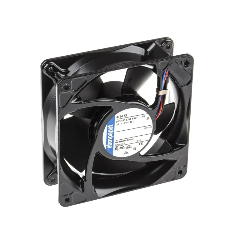 ebm-papst 4100 N Series Axial Fan, 24V dc, 4.9 W, 180 m³/h, IP68, 119 mm x 38 mm x 38 mm 
