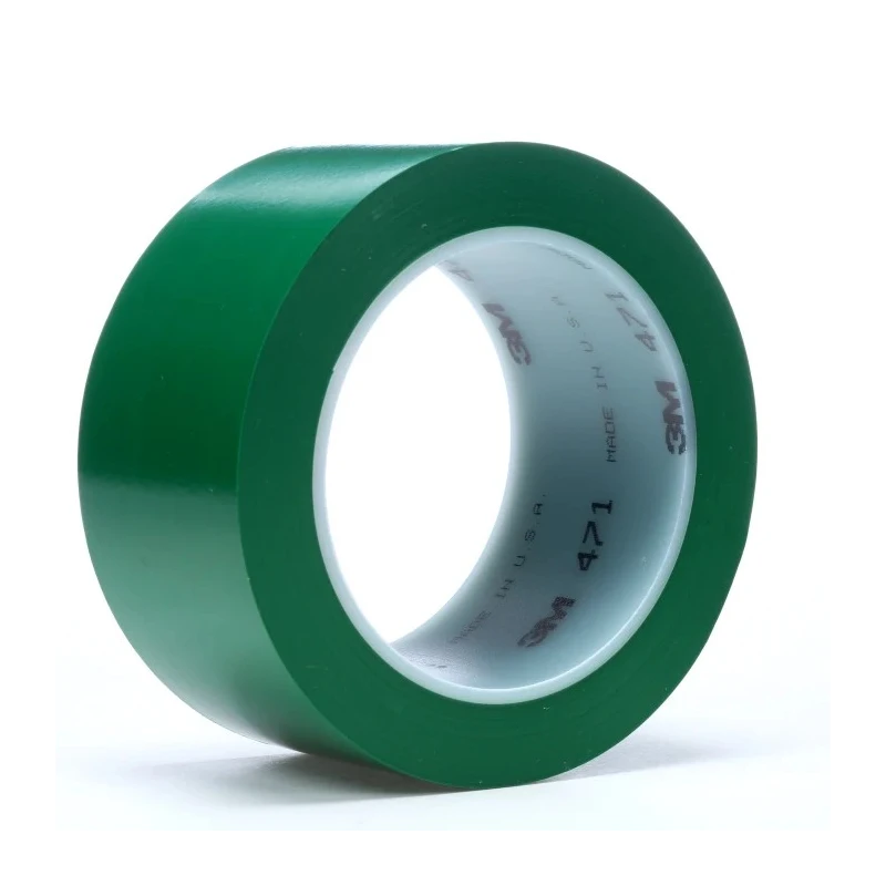 3M Green Vinyl Lane Marking Tape 50 mm Width 33 m Length 0.14 mm Thickness Rubber Adhesive MIL-STD-2041D(SH) 3M 471 50mmx66m