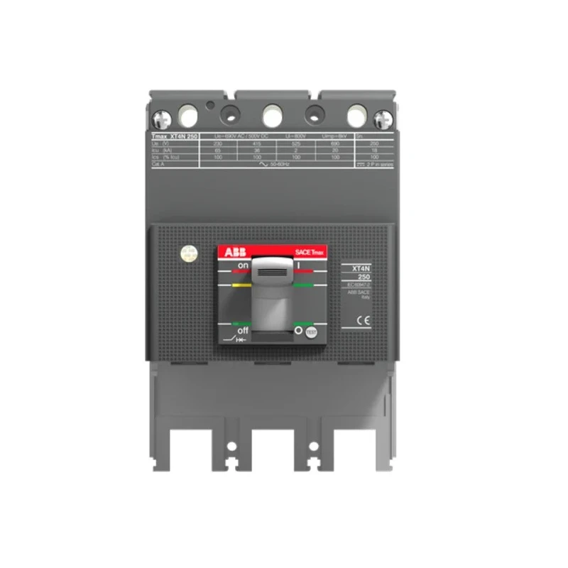 ABB Molded Case Circuit Breaker 3-Pole 250A 690V AC 500V DC 100kA Breaking Capacity 1SDA068175R1 Fixed Lever Reset XT4H