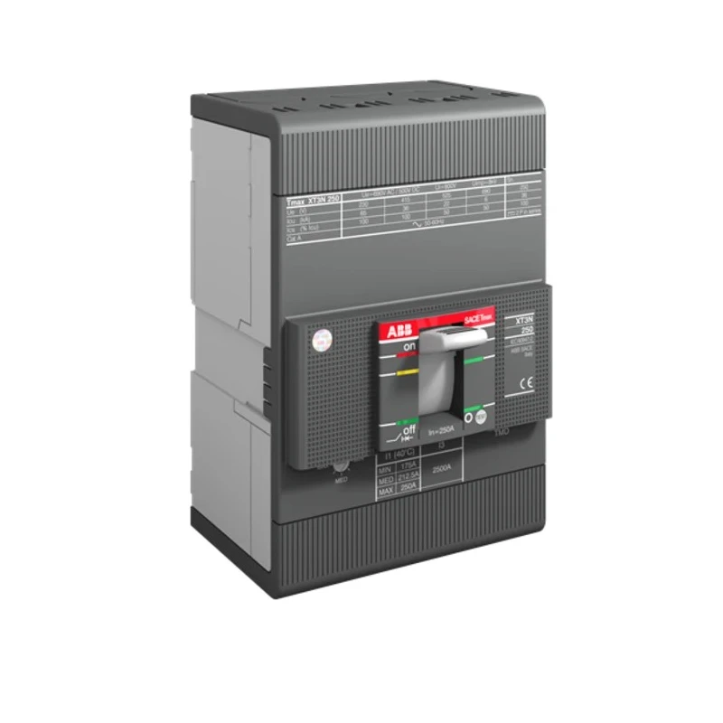 ABB Molded Case Circuit Breaker 3-Pole 200A, Breaking Capacity 37.5 kA, Fixed Mount XT3N