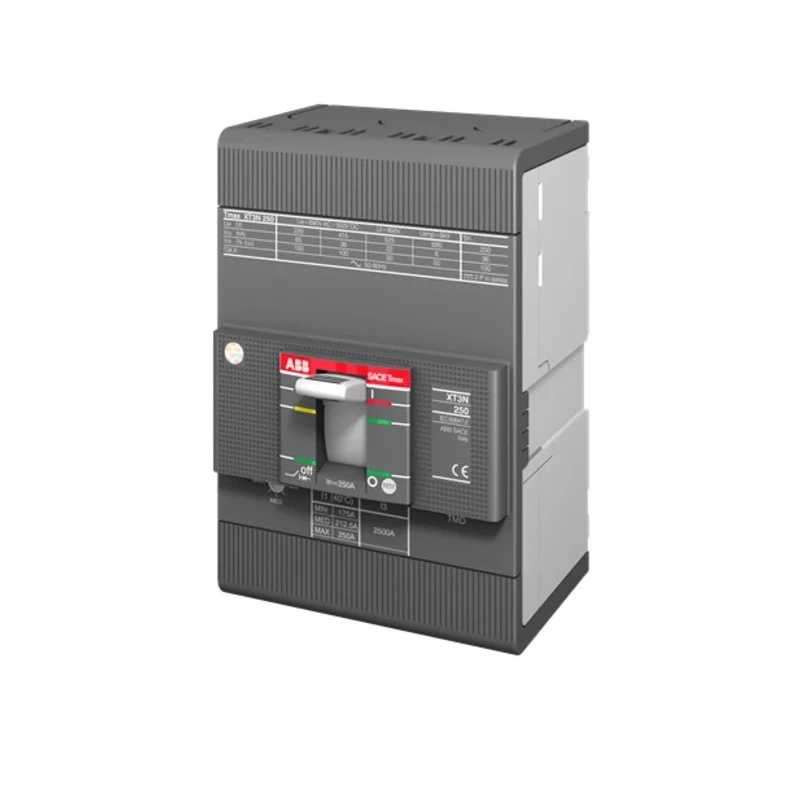 ABB Molded Case Circuit Breaker 3-Pole 200A, Breaking Capacity 37.5 kA, Fixed Mount XT3N