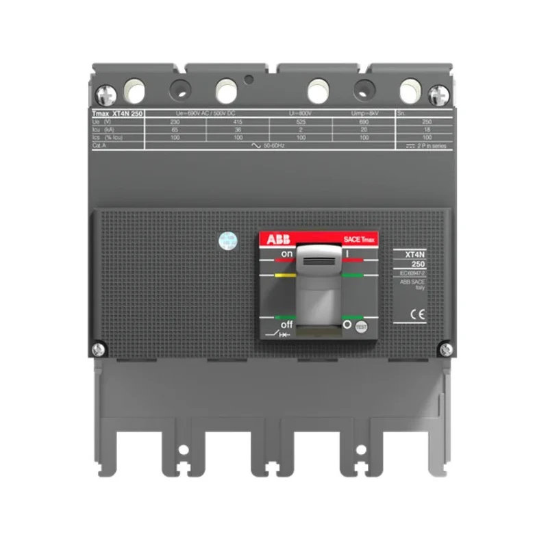 ABB Molded Case Circuit Breaker 4-Pole 160A 100 kA Breaking Capacity Fixed XT4H 1SDA068296R1 XT4H 160 BLOC FF