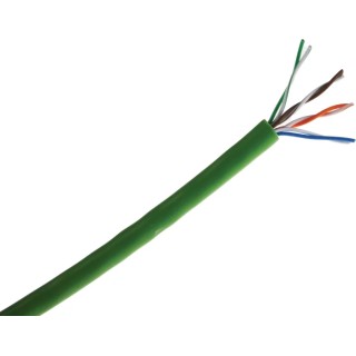 RS PRO Cat5 Ethernet Cable 50 m Green U/UTP PVC 300V CH-Cat5