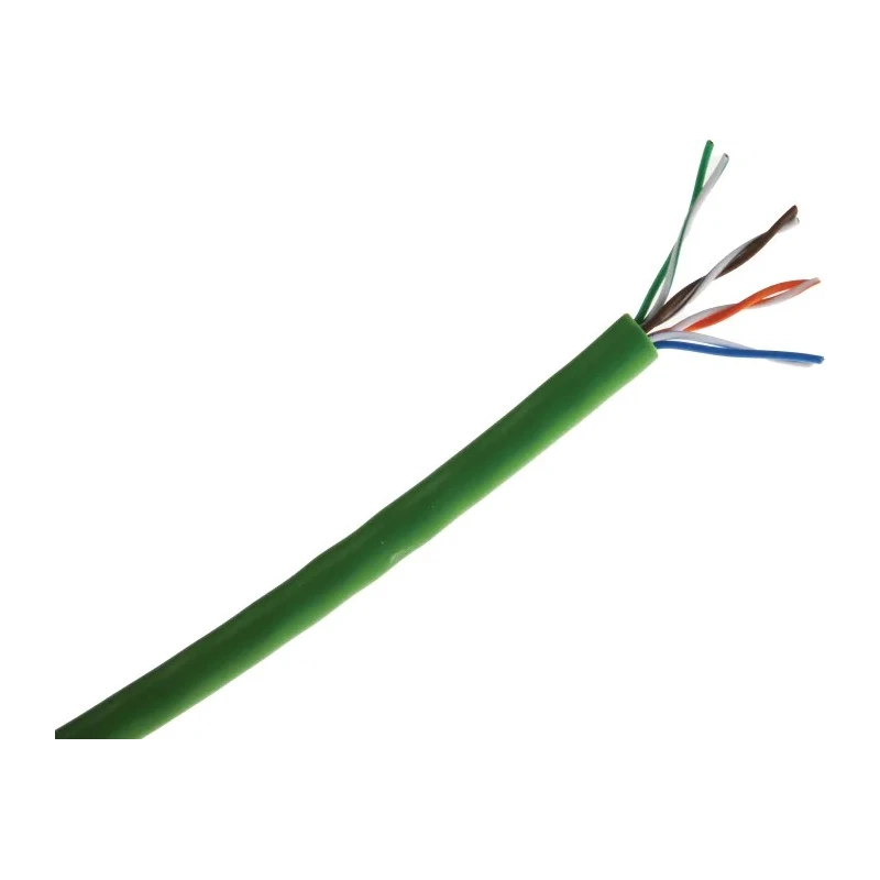 RS PRO Cat5 Ethernet Cable 50 m Green U/UTP PVC 300V CH-Cat5