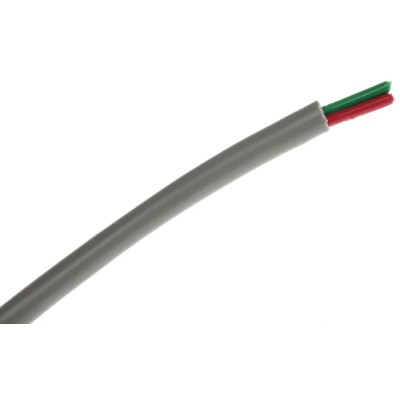 RS PRO Data Cable 1 Pairs 2 Cores 0.64 mm² 100 m Grey Sheath Polyvinyl Chloride 812-4741