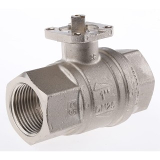 RS PRO Brass Female Female 2-Way Ball Valve 1 in Port Size 40 bar Maximum Pressure Model 812-5233