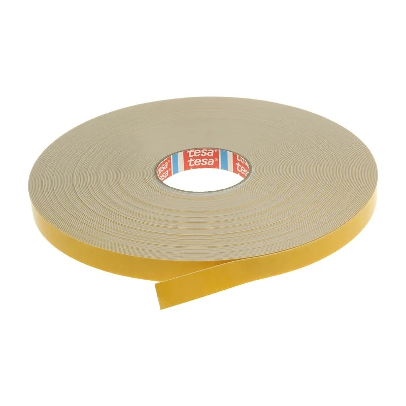 Tesa White Adhesive Foam Tape 19mm Width x 50m Length, 1.15mm Thickness, Acrylic Adhesive, Double-Sided 04952-00533-00