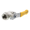RS PRO Nickel Plated Brass Threaded Ball Valve BSPT 3/8 in Full Port, Stainless Steel Handle, PN40/PN30 812-5261