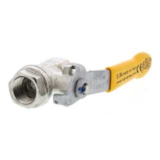 RS PRO Nickel Plated Brass Threaded Ball Valve BSPT 3/8 in Full Port, Stainless Steel Handle, PN40/PN30 812-5261