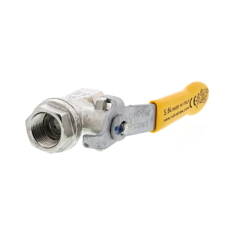 RS PRO Nickel Plated Brass Threaded Ball Valve BSPT 3/8 in Full Port, Stainless Steel Handle, PN40/PN30 812-5261