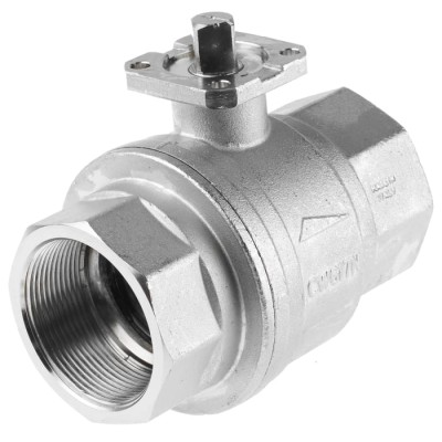 RS PRO Brass Female Female 2-Way Full Port Ball Valve 2 in Pipe Size 40 bar 170°C 812-5249