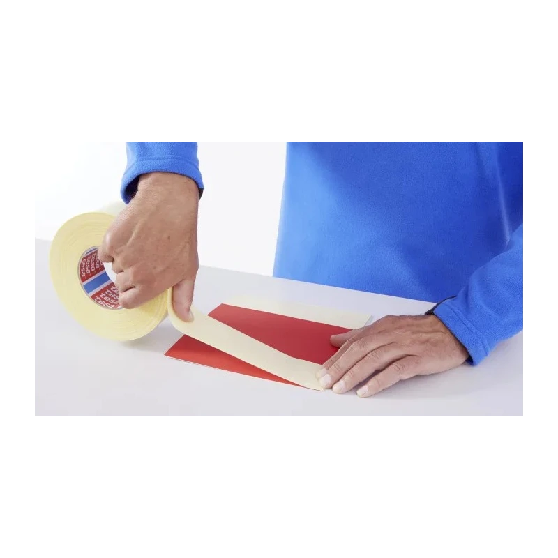 Tesa White Double Sided Cloth Tape 50mm x 25m, 5.5N/cm Adhesion Strength, 38N/cm Tensile Strength, Cloth 04939-00006-00