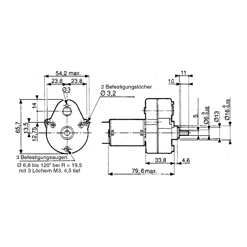 Crouzet Brushed Geared DC Geared Motor 24V dc 3W Power 2 Nm Torque 54 rpm Speed 6 mm Shaft Diameter 82869012