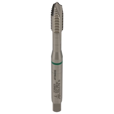 Dormer Machine Tap, M8 Thread Size, Spiral Point, Metric Standard, Right Hand Thread, 90mm Length, HSS Material E471M8