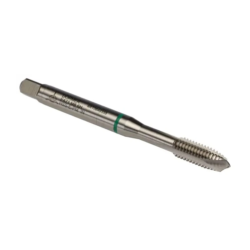 Dormer Machine Tap, M8 Thread Size, Spiral Point, Metric Standard, Right Hand Thread, 90mm Length, HSS Material E471M8