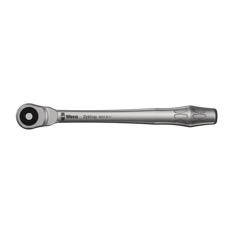 Wera Zyklop 3/8 in Ratchet with Ratchet Handle, Chrome Molybdenum Steel, 222mm Overall 05004033001