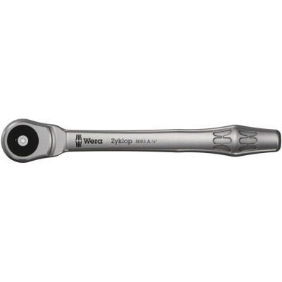 Wera Zyklop 1/4 in Ratchet with Ratchet Handle, 141mm Overall 05004003001