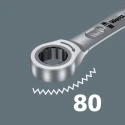Wera 6-Piece Combination Ratchet Spanner Set Chrome Molybdenum Steel Chrome Finish 05020022001