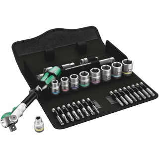 Wera 29-Piece 3/8 in Zyklop Socket Set Chrome Molybdenum Steel 05004049001