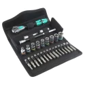 Wera 28-Piece 1/4 in Zyklop Socket Set Chrome Molybdenum Steel Czech Republic 05004019001