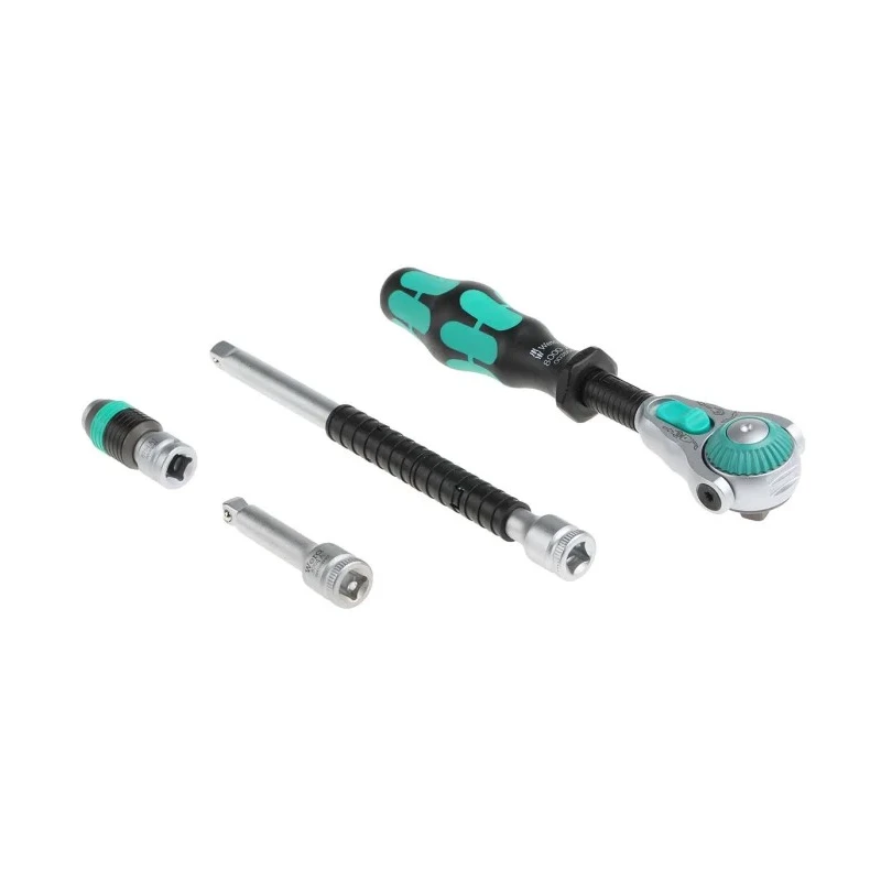 Wera 28-Piece 1/4 in Zyklop Socket Set Chrome Molybdenum Steel Czech Republic 05004019001