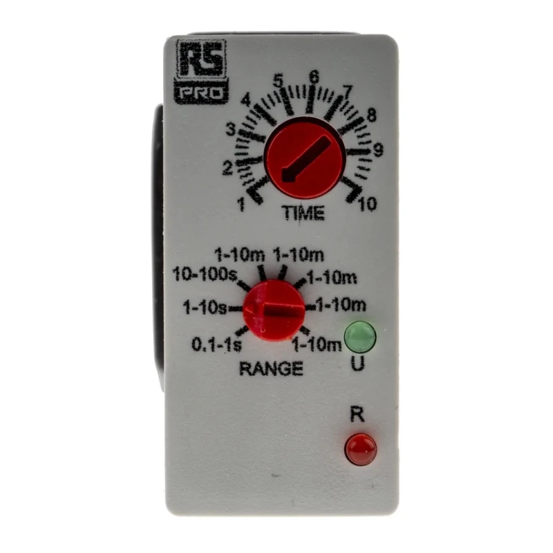 RS PRO Timer Relay 11-Contact, 12 to 250 V DC/12 V AC, 240 V AC, 0.1 s to 10 min Time Range, 1-Function, 2 x SPDT 178-5024