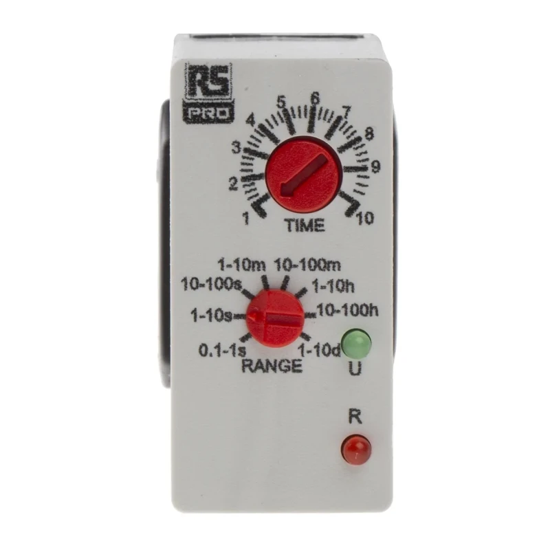 RS PRO Timer Relay, 8-Contact, DPDT Switch, 12 to 250 V dc 12V ac 240 V ac, 0.1 s to 10 Days, 1-Function, ON Delay 178-5026