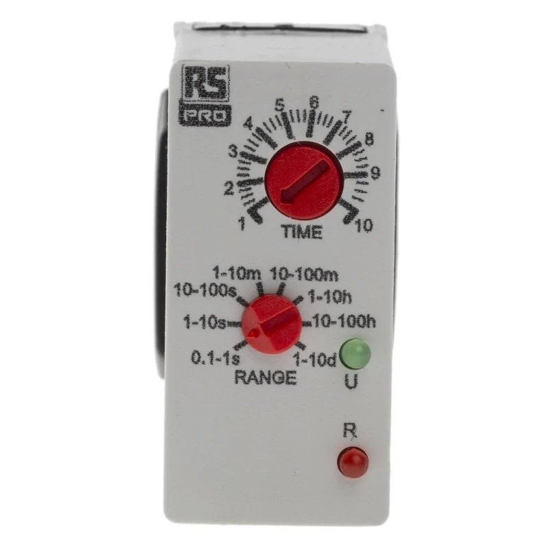 RS PRO Timer Relay, 11-Contact, 12 to 250 V DC / 12V AC / 240V AC, 0.1 s to 10 Days, 1-Function, DPDT Switch 178-5025