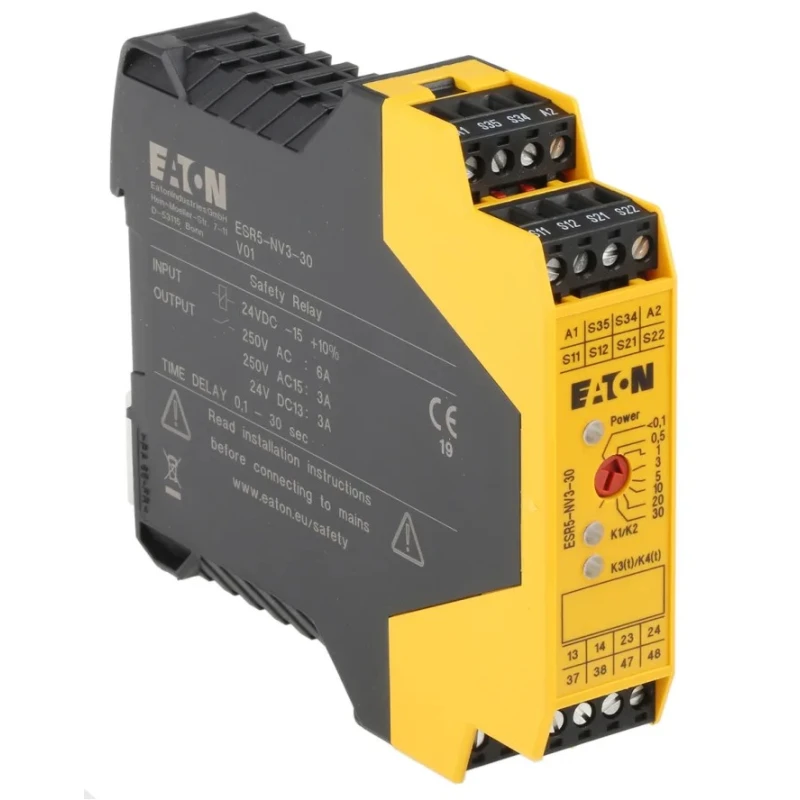 Eaton Safety Relay 24V DC, 2 Safety Contacts, Automatic & Manual Reset ESR5