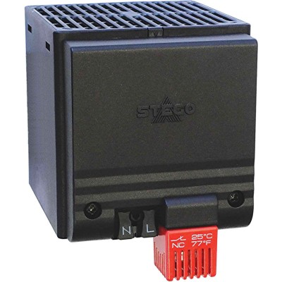 STEGO 65 °C Enclosure Heater 230V AC with Ventilated Fan and Pressure Clamp Connection 85mm x 118mm 02820.0-09