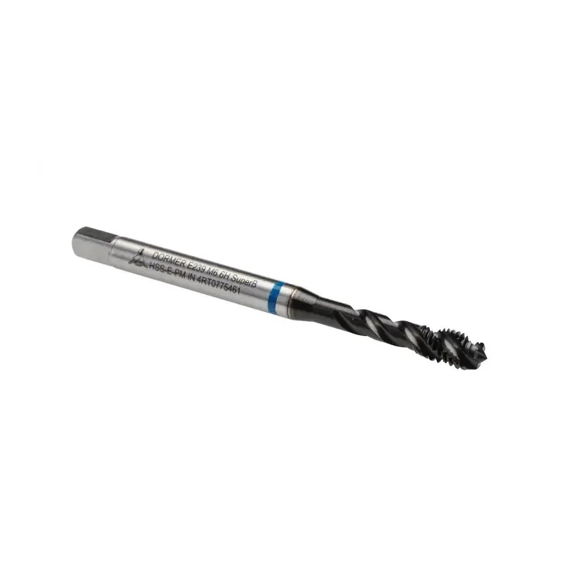 Dormer Threading Tap, M6 Thread, Metric Standard, Spiral Flute, HSS, Machine Tap E239M6