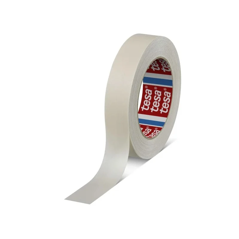 Tesa Beige Paper Backing Masking Tape 25mm Width x 50m Length Natural Rubber Adhesive 0.14mm Thickness 04317-00002-00
