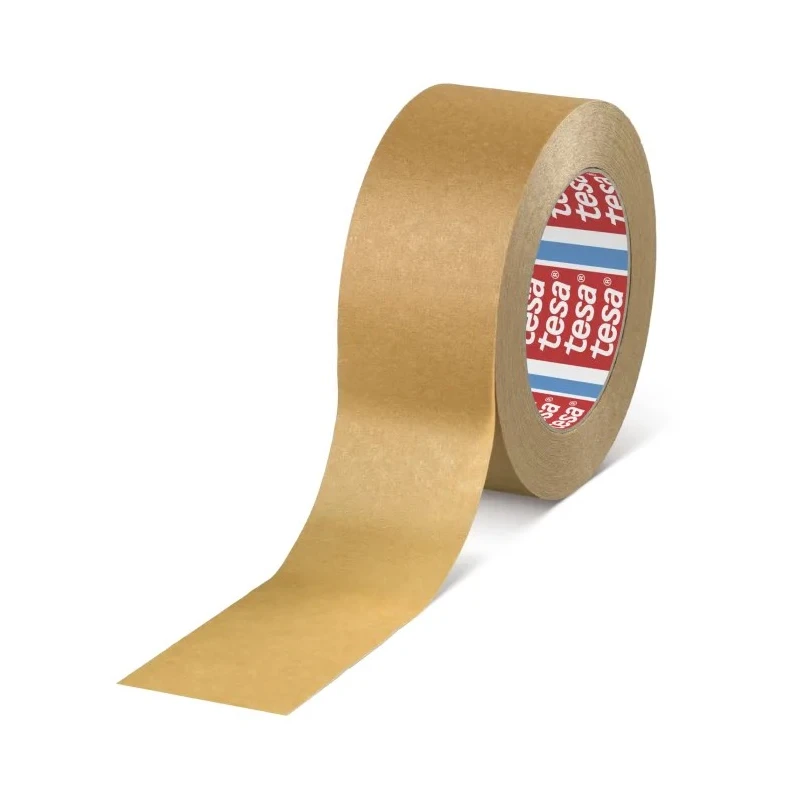 Tesa Brown Masking Tape 38mm Width, 50m Length, 0.145mm Thickness, Natural Rubber Adhesive, Crepe Paper 04304-00003-01
