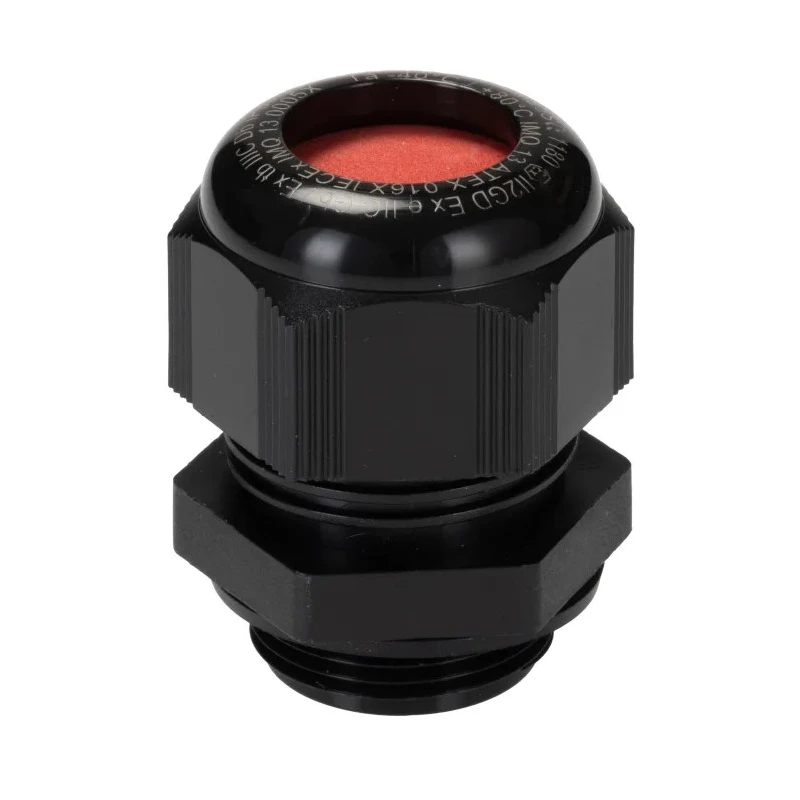 Kopex-EX Black Nylon Cable Gland M25 Thread Size, 13-18 mm Diameter, IP68 IP66, ATEX Certified 7TCA297180R0009 EXCGM25S