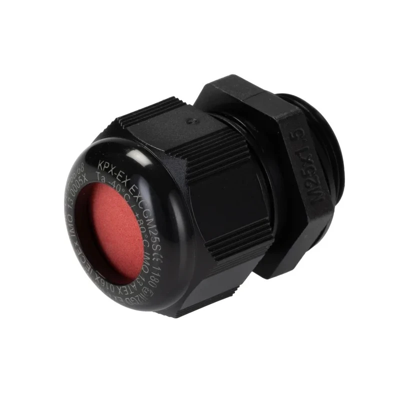 Kopex-EX Black Nylon Cable Gland M25 Thread Size, 13-18 mm Diameter, IP68 IP66, ATEX Certified 7TCA297180R0009 EXCGM25S