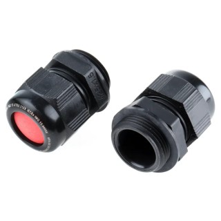 Kopex-EX Black Nylon Cable Gland M25 Thread 11 mm to 17 mm Diameter IP66 IP68 ATEX 7TCA297180R0008 EXCGM25M