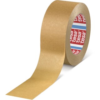 Tesa Masking Tape Brown Crepe Paper Backed 50mm Width x 50m Length Natural Rubber Adhesive Heat Resistant Up 04304-00004-01